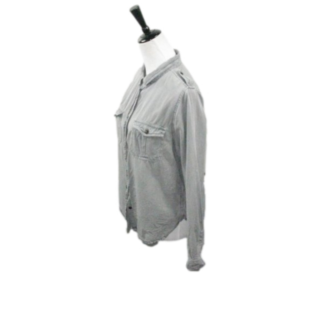 Universal Thread Gray Button Front Blouse Size Small - Picture 2 of 4